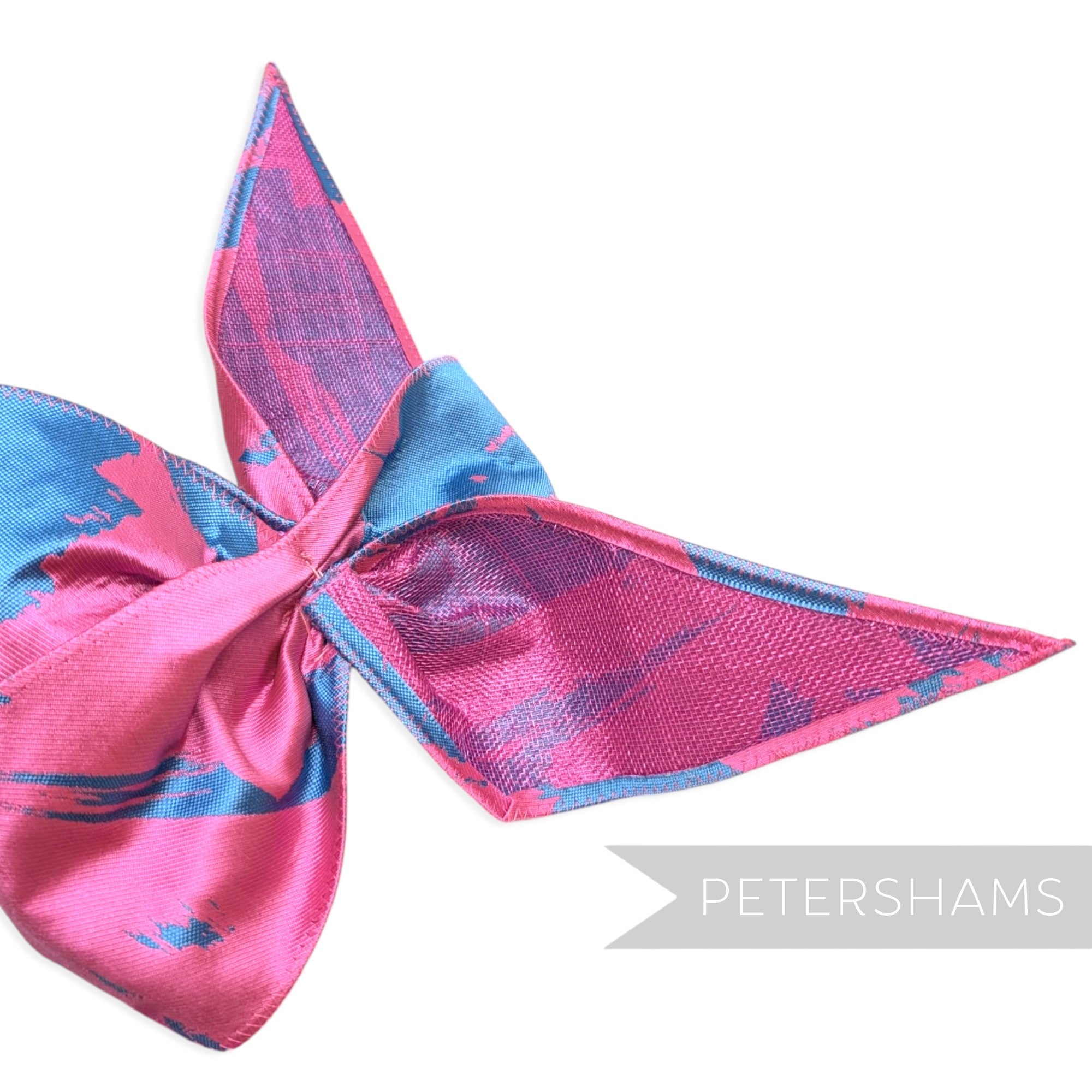 *One-off* XL Asymmetric Fabric Bows with Stripped Coque Feathers