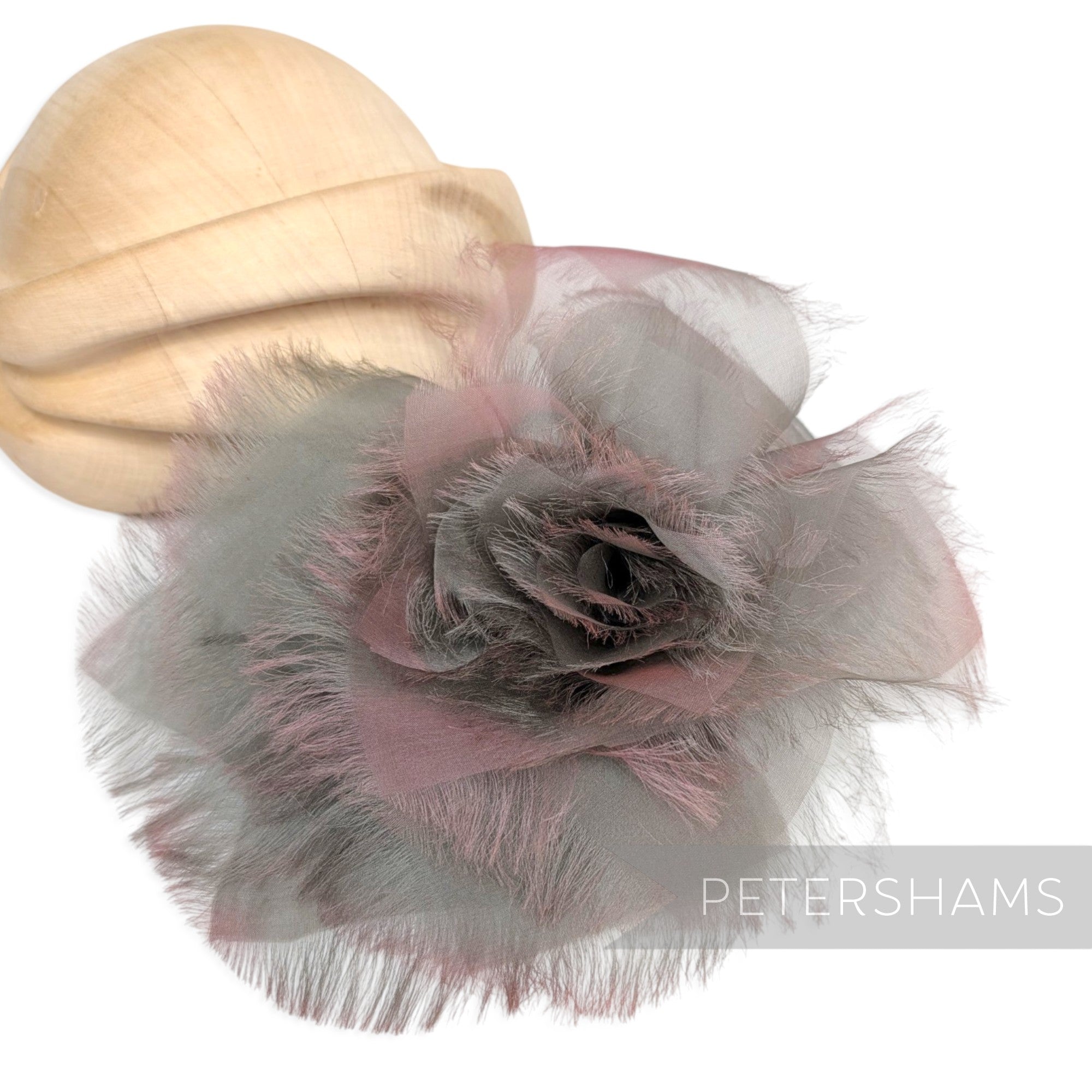 *One-off* Westwood Style 'Steyer' Frayed Ombre Organza Fabric Flower