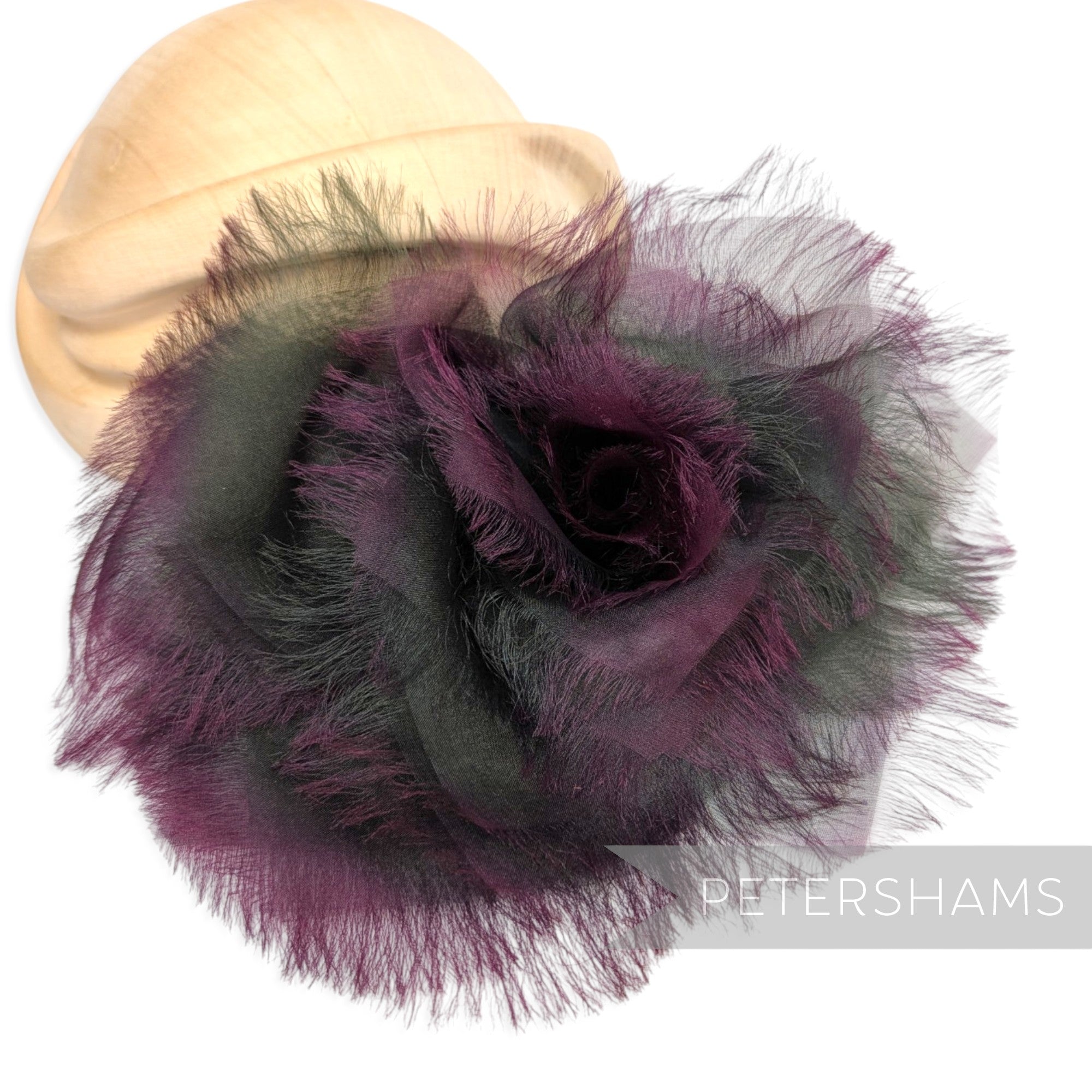 *One-off* Westwood Style 'Steyer' Frayed Ombre Organza Fabric Flower