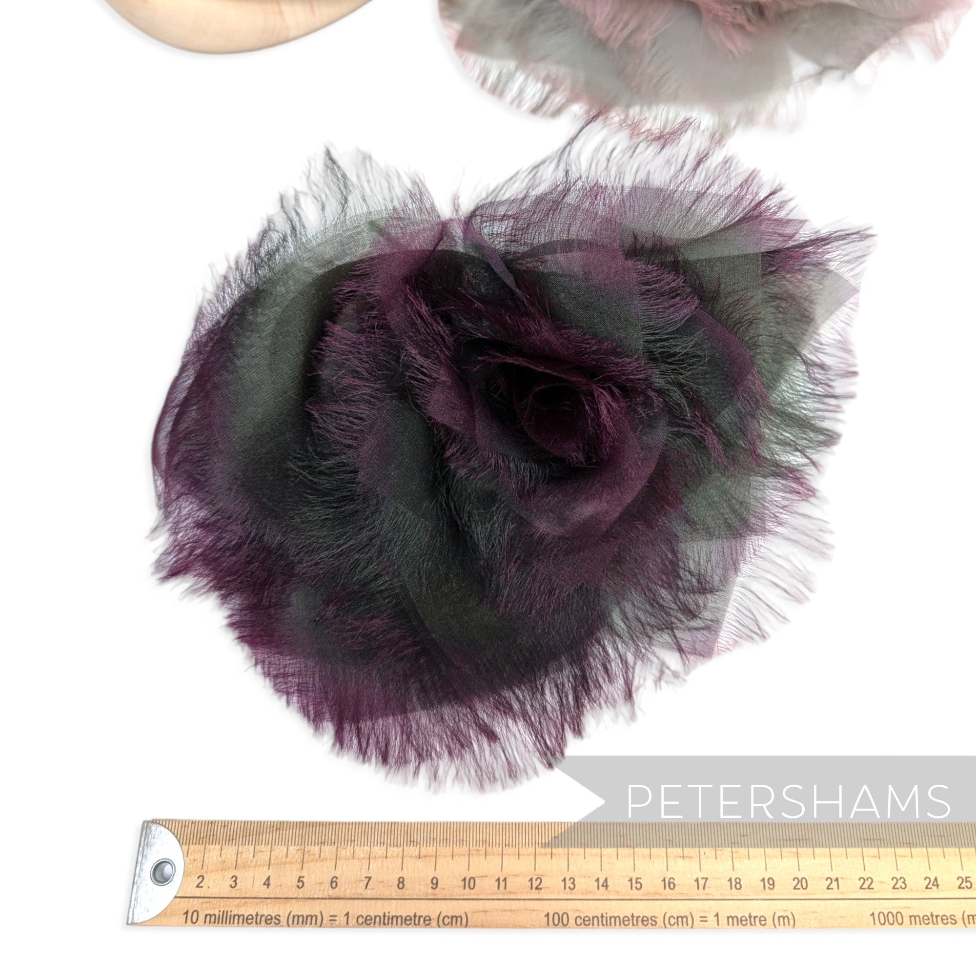 *One-off* Westwood Style 'Steyer' Frayed Ombre Organza Fabric Flower
