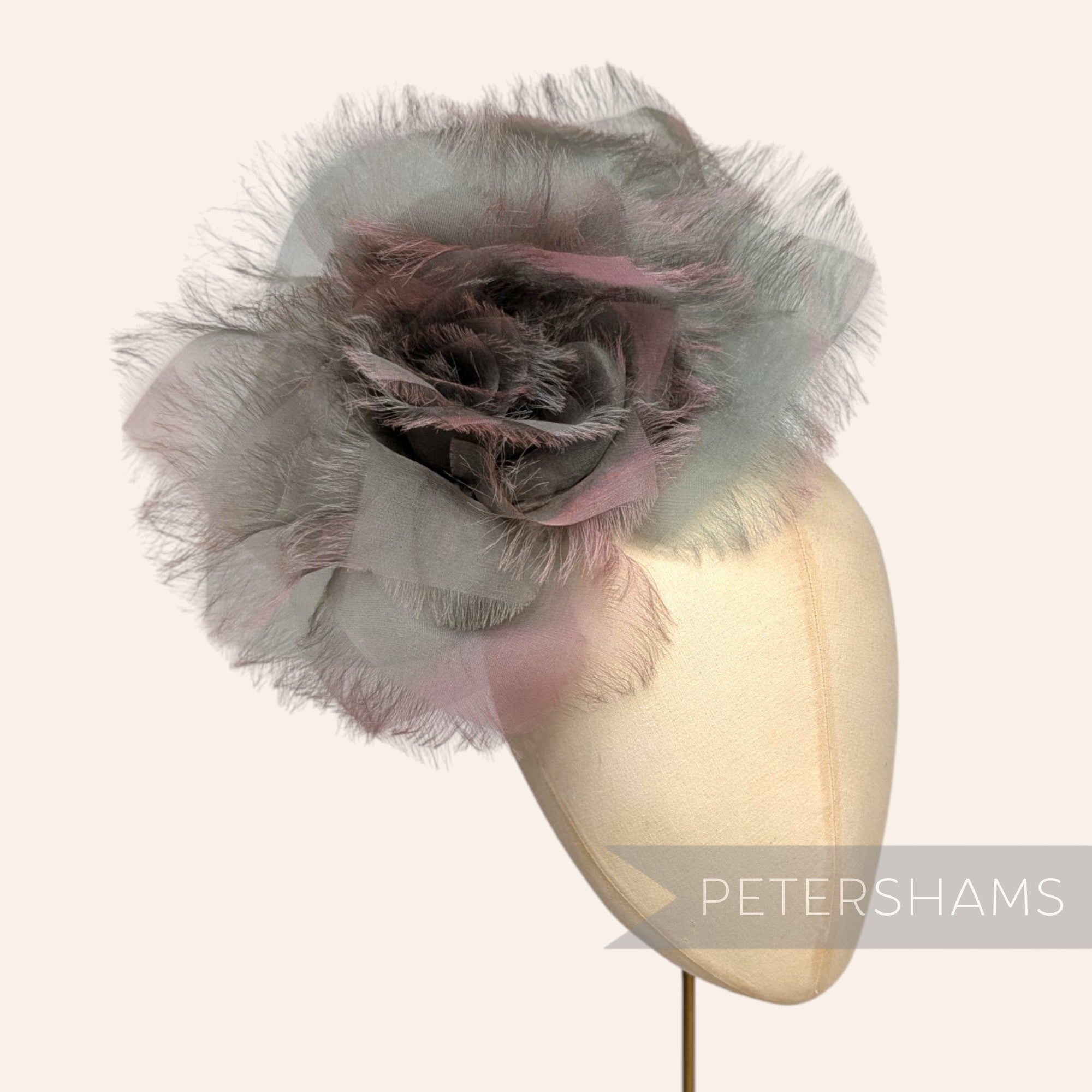 *One-off* Westwood Style 'Steyer' Frayed Ombre Organza Fabric Flower
