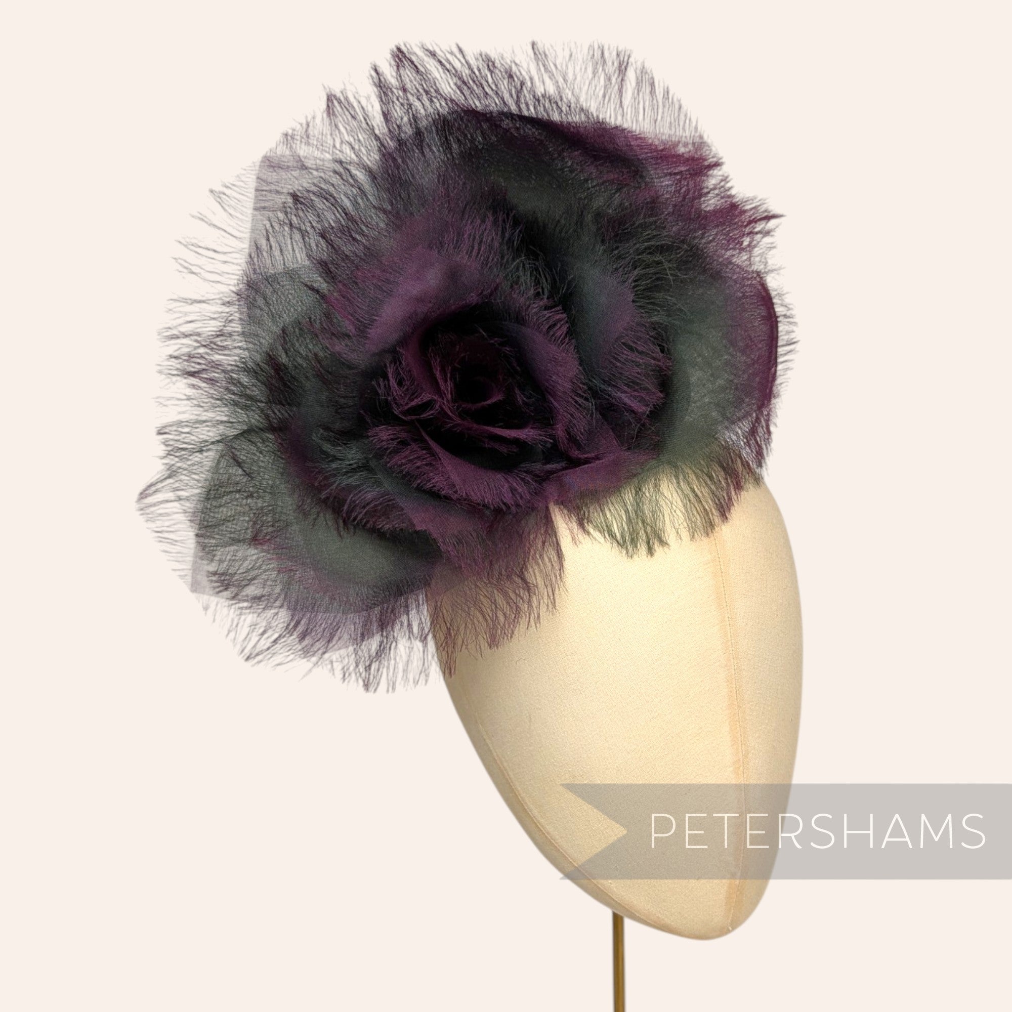 *One-off* Westwood Style 'Steyer' Frayed Ombre Organza Fabric Flower