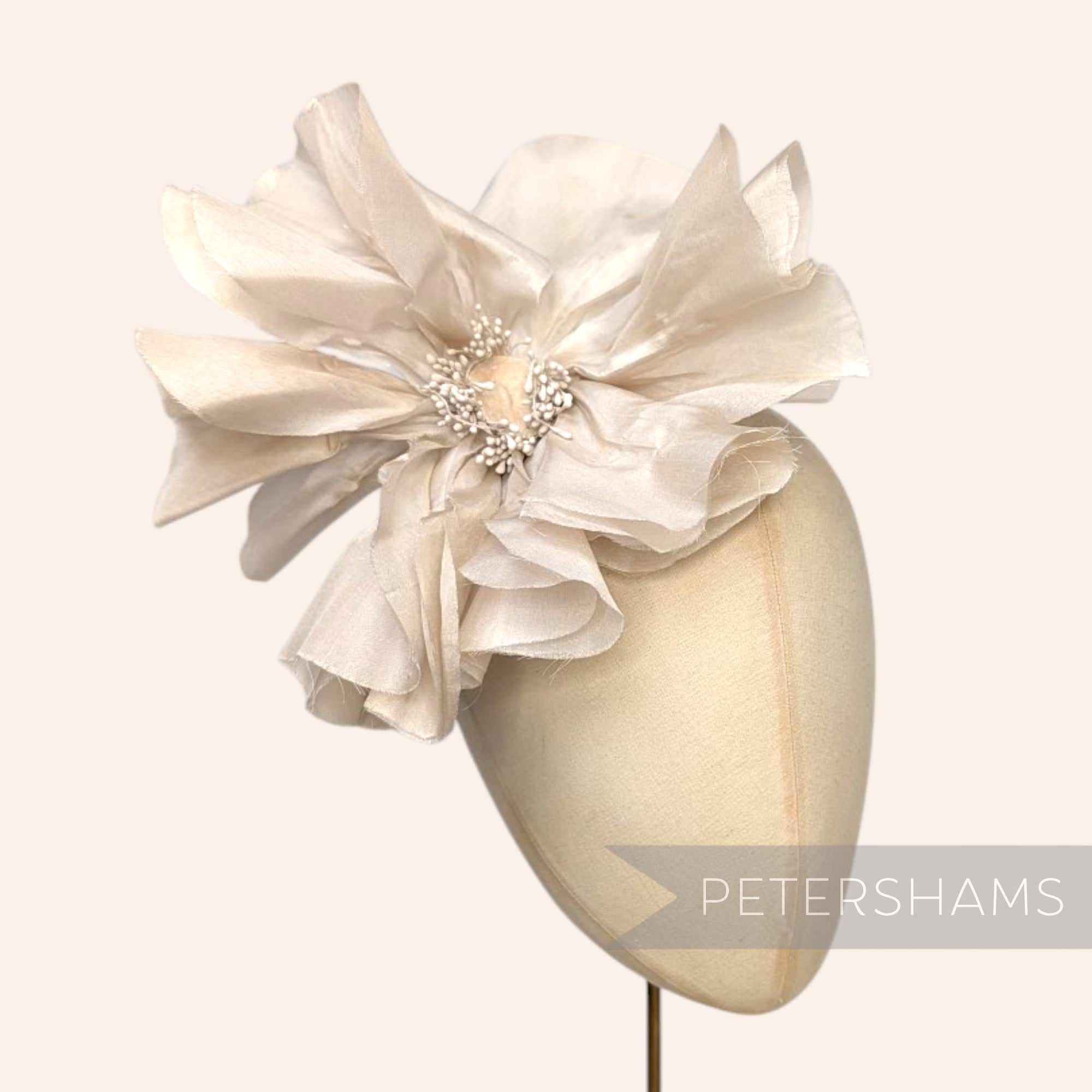 *One-off* 'Cam' XL 20cm Silk Poppy Millinery Flower Mount