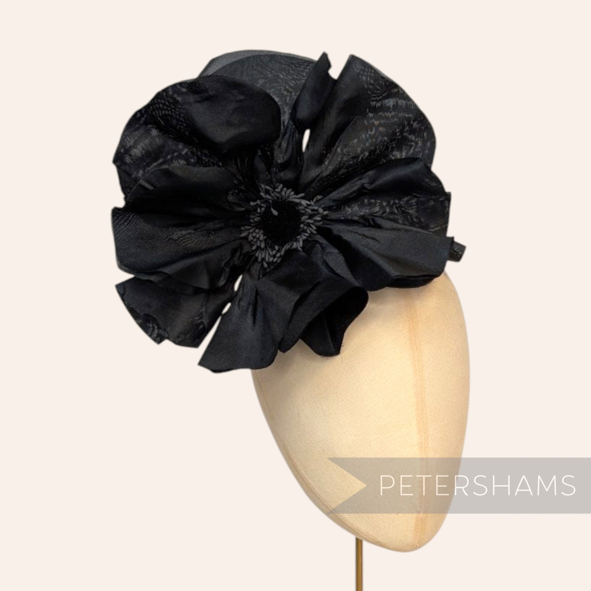 *One-off* 'Cam' XL 20cm Silk Poppy Millinery Flower Mount