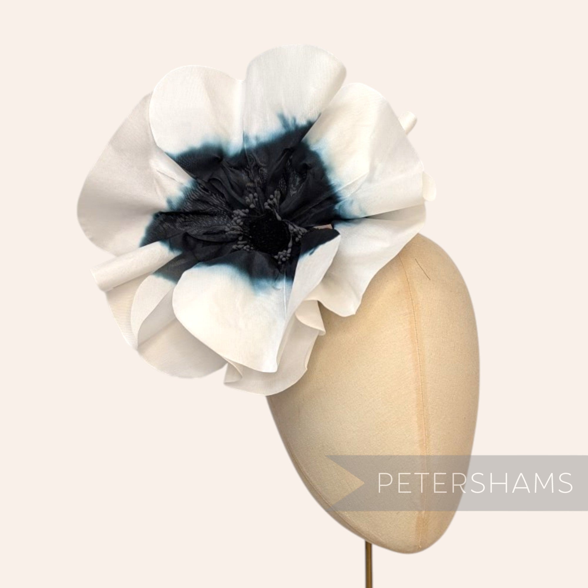 *One-off* 'Cam' XL 20cm Silk Poppy Millinery Flower Mount