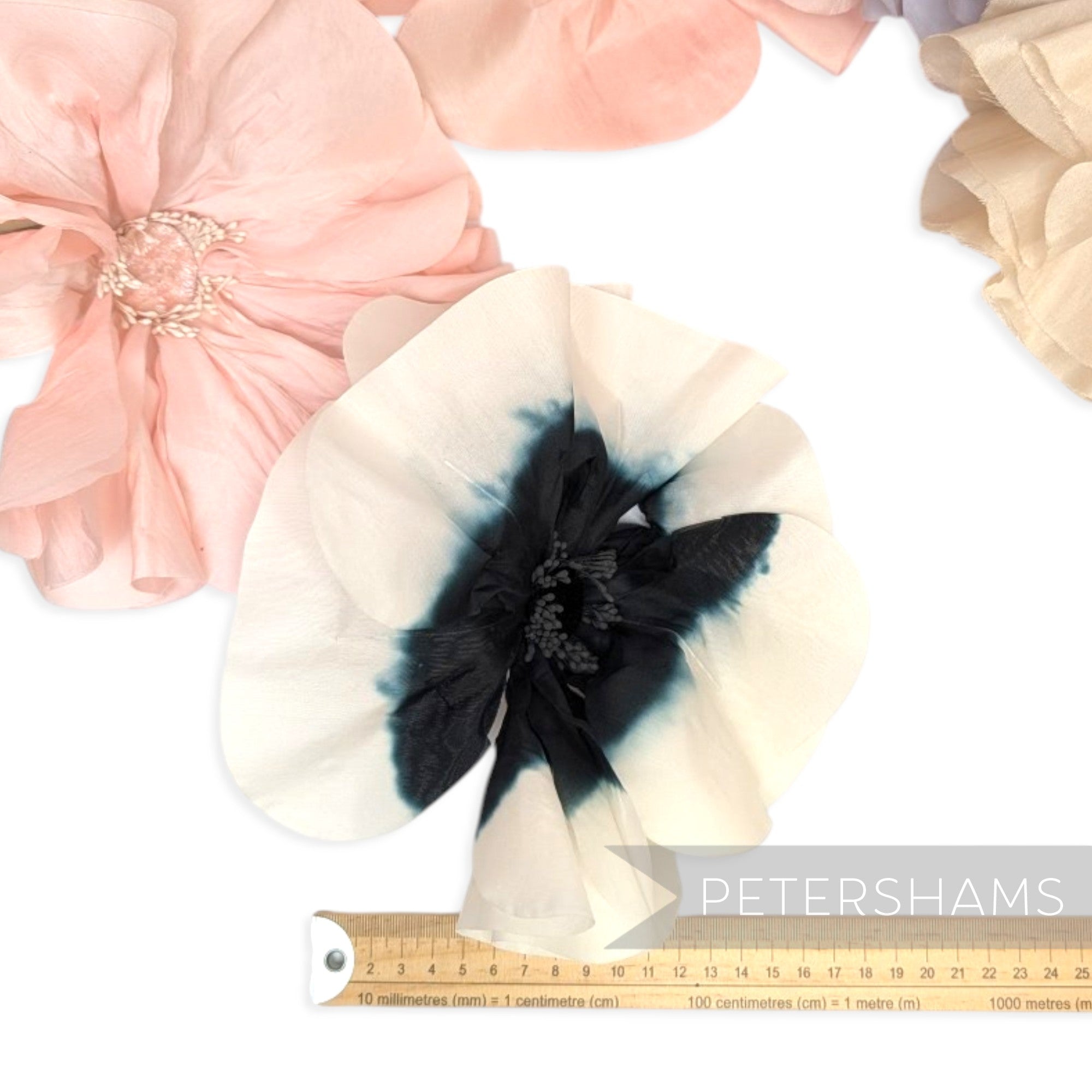 *One-off* 'Cam' XL 20cm Silk Poppy Millinery Flower Mount