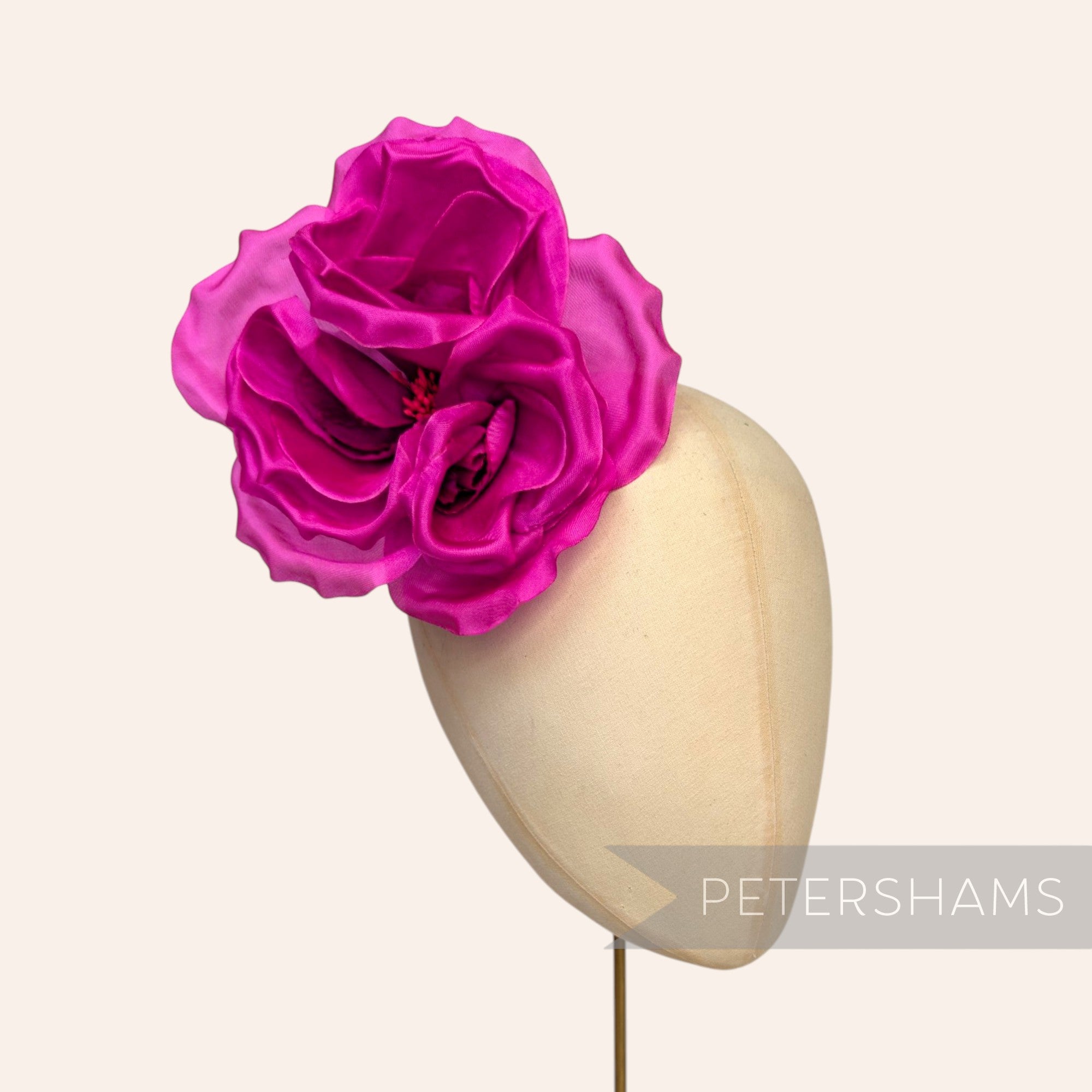 'Danielle' Large 15cm Silk Rose Millinery Flower Hat Mount