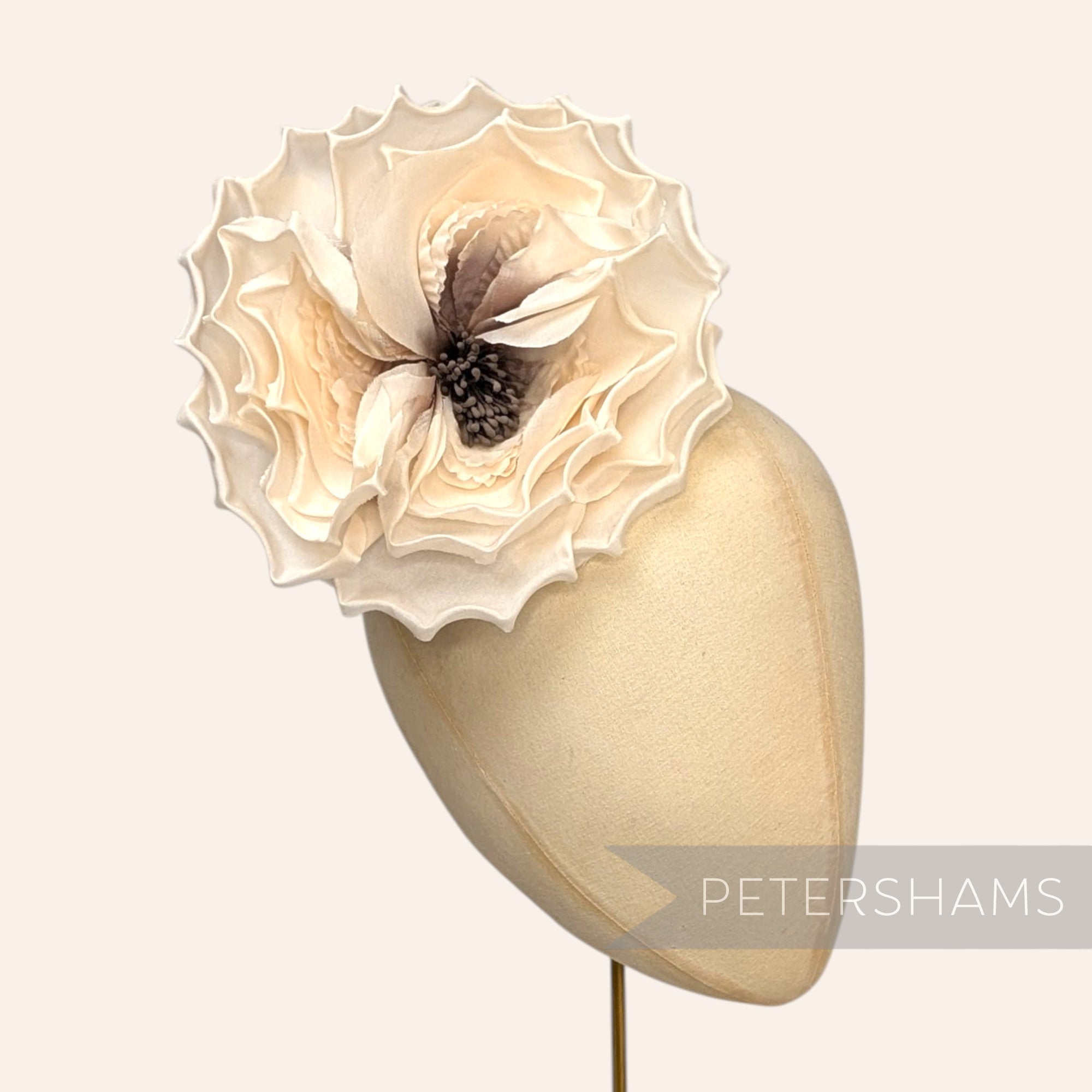 *One-off* 'Dani' Large 15cm Silk Rose Millinery Flower Hat Mount