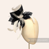 *One-Off* Goose Nagorie & Stripped Coque Feather Flower Mount