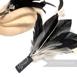 *One-Off* Goose Nagorie & Stripped Coque Feather Flower Mount