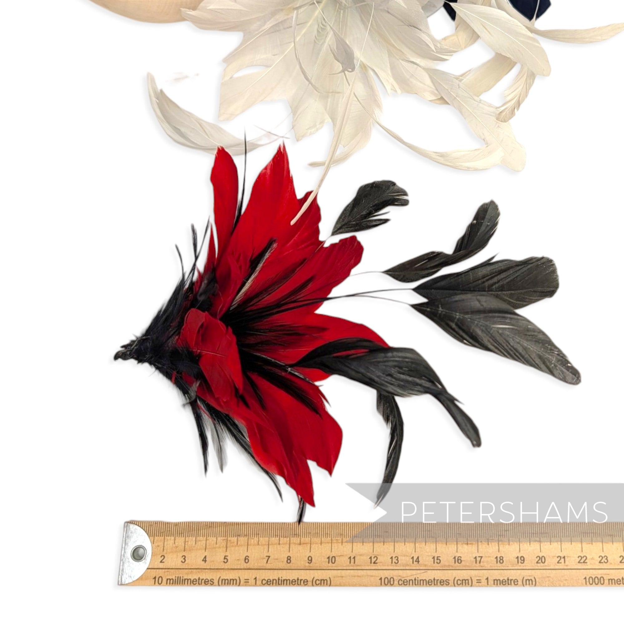 *One-Off* Goose Nagorie & Stripped Coque Feather Flower Mount