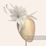 *One-Off* Goose Nagorie & Stripped Coque Feather Flower Mount