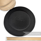 2-Tone Black & Natural Crin Untrimmed Hat - 22"