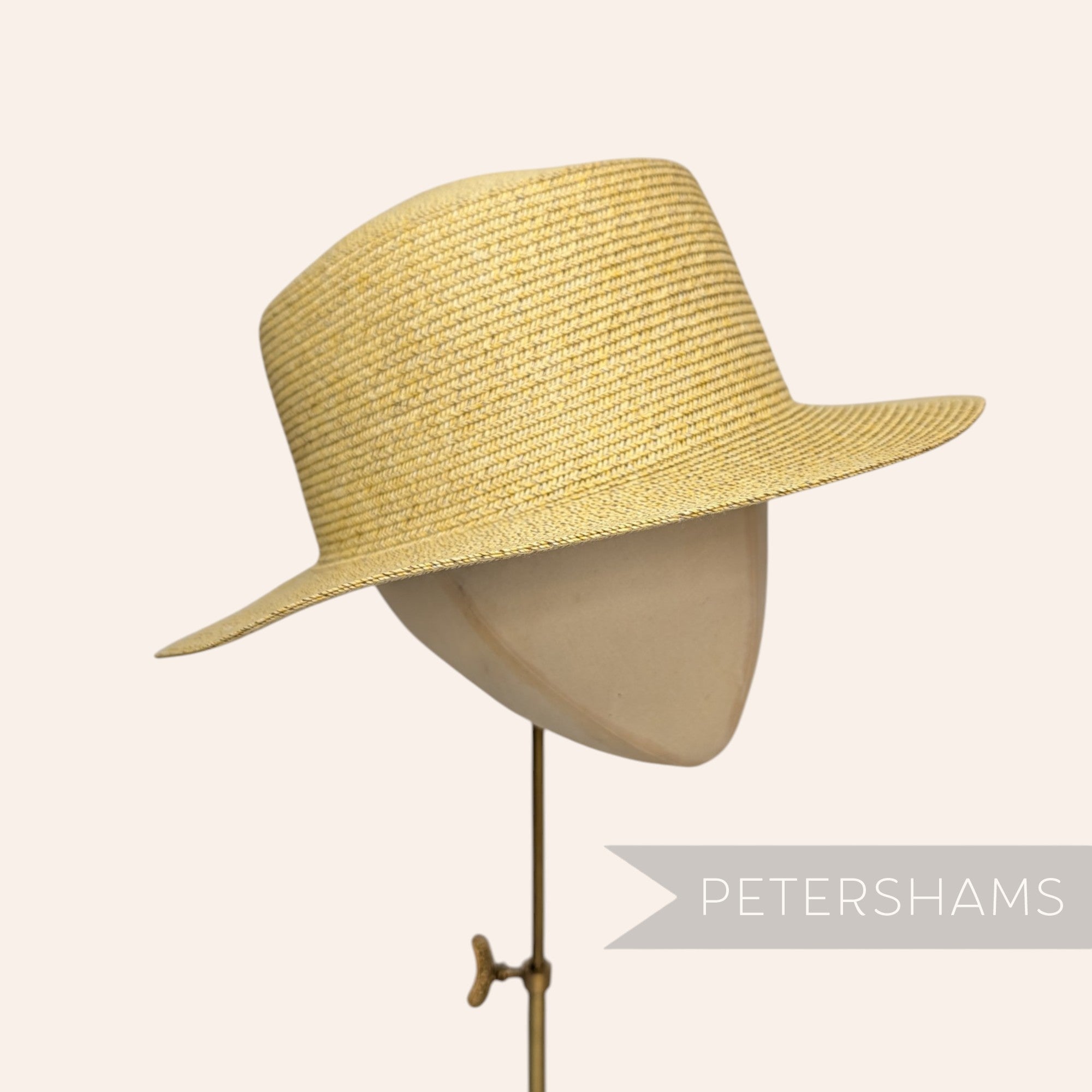 Flat Oval Crown & Short Flat Brim Adjustable Untrimmed Hat