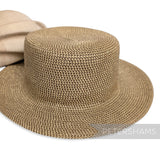 Flat Oval Crown & Short Flat Brim Adjustable Untrimmed Hat