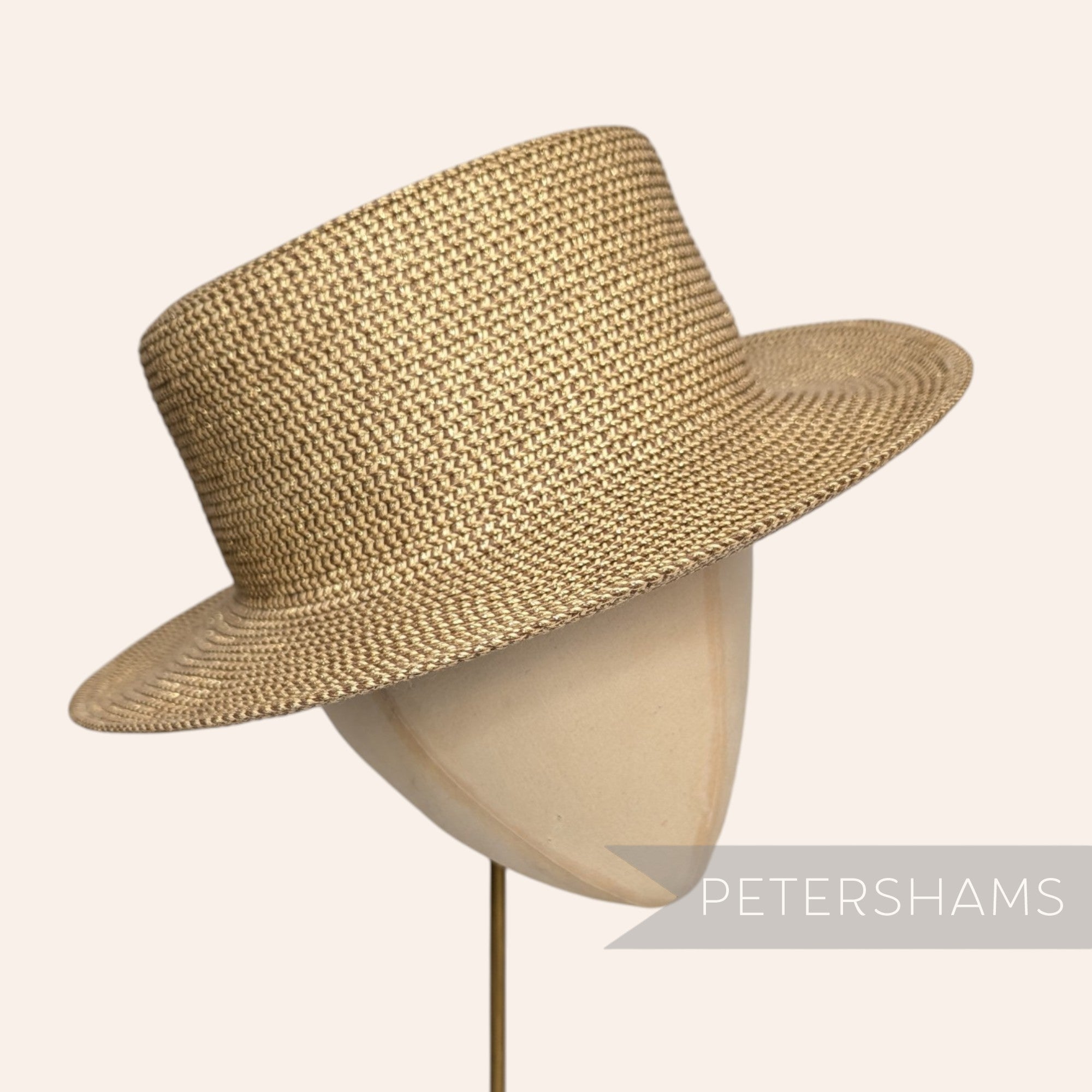 Flat Oval Crown & Short Flat Brim Adjustable Untrimmed Hat