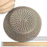 Ivory & Black Paper Crin Adjustable Untrimmed Hat
