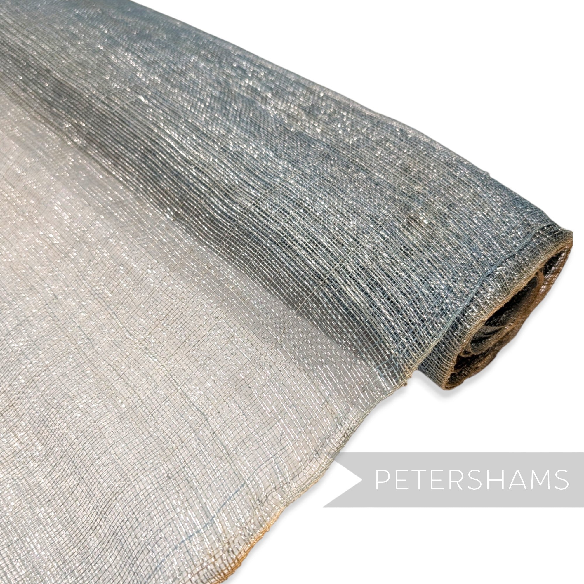 Hand Woven Lurex Threaded Sinamay Fabric - 1/2m
