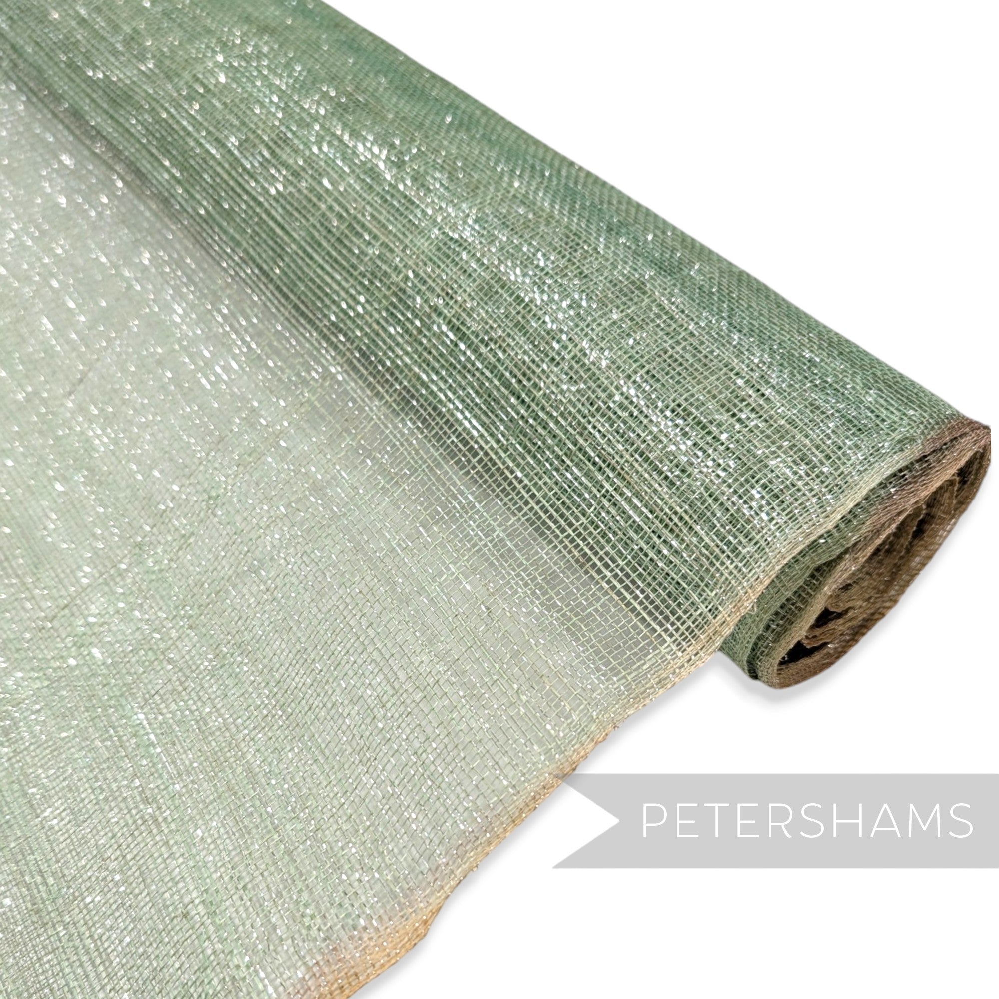 Hand Woven Lurex Threaded Sinamay Fabric - 1/2m