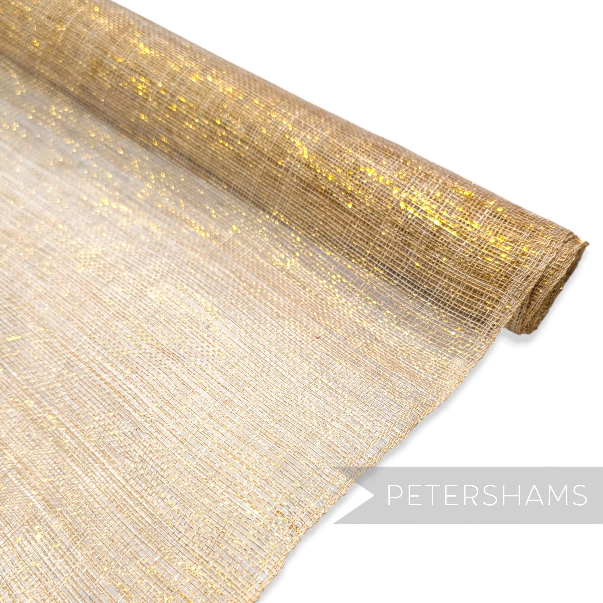 Hand Woven Lurex Threaded Sinamay Fabric - 1/2m