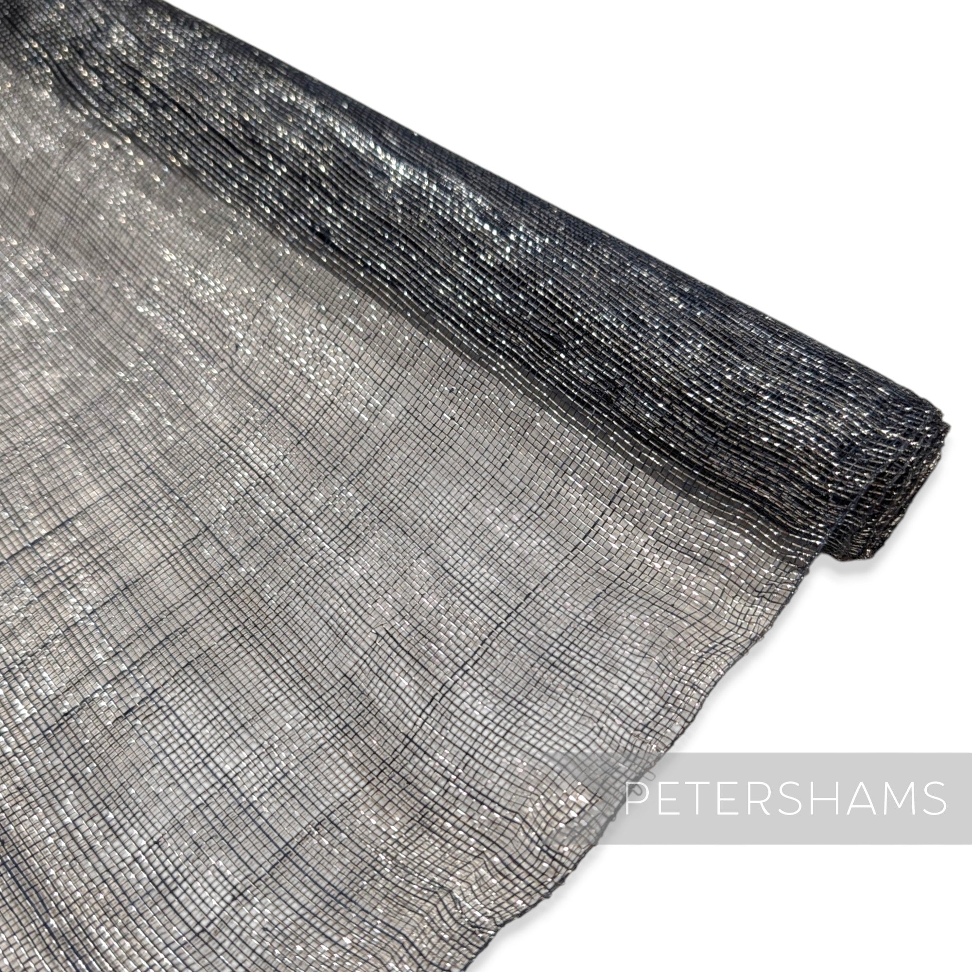 Hand Woven Lurex Threaded Sinamay Fabric - 1/2m