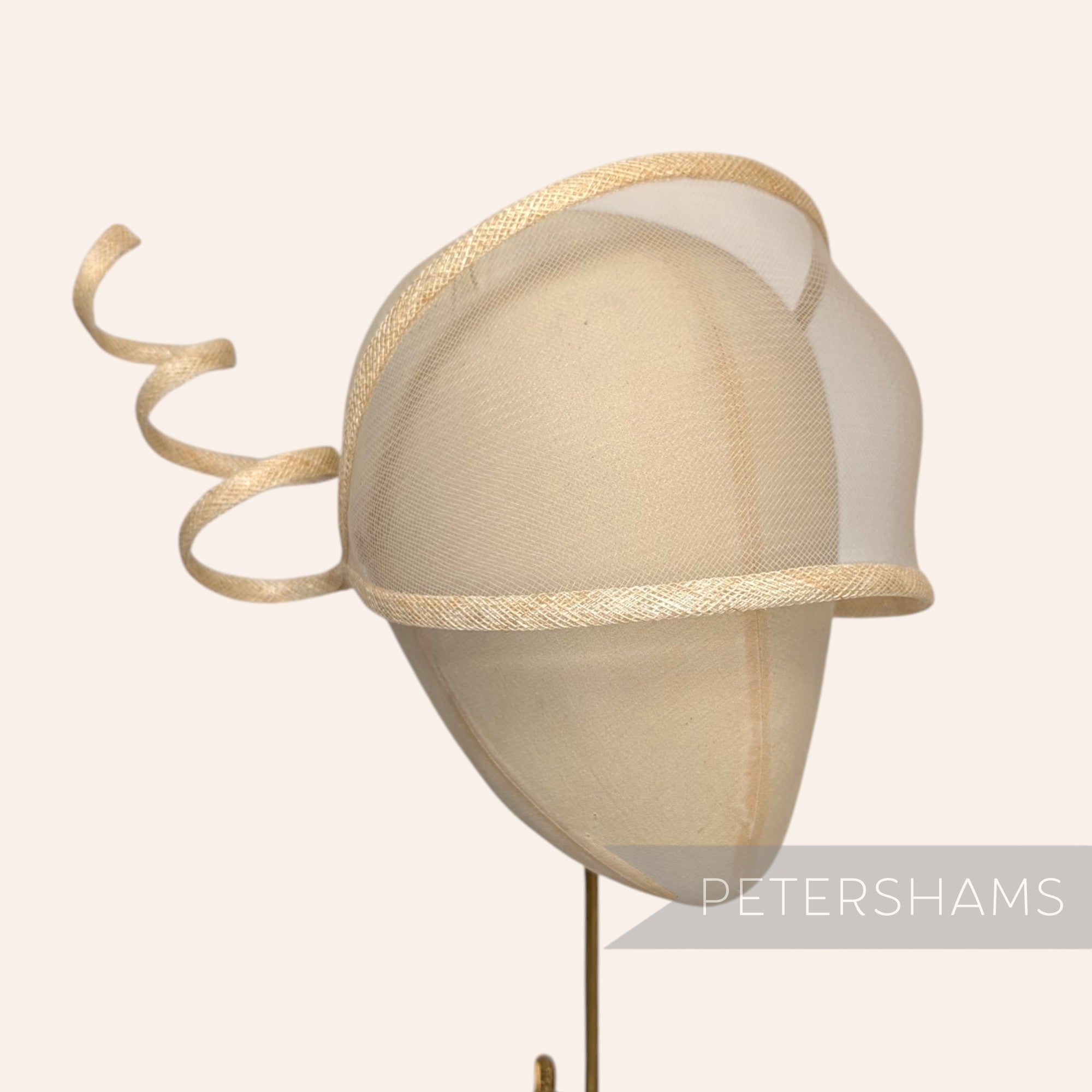 'Astra' Fully Wired Crin and Sinamay Visor Fascinator Hat Shape