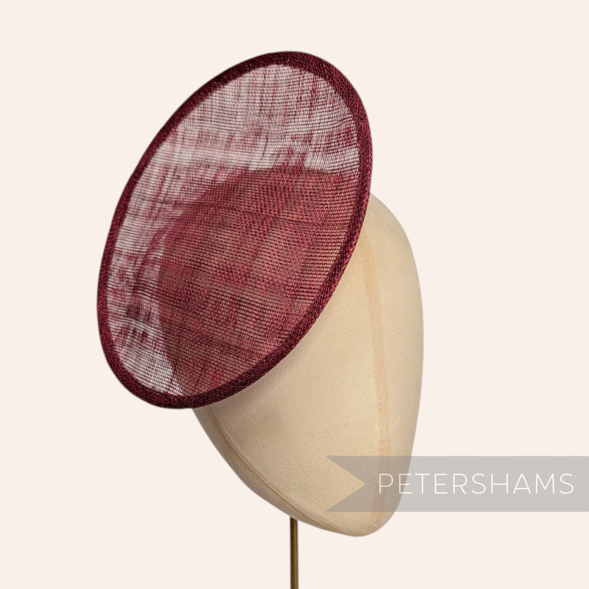 Rounded Scoop 21cm Sinamay Fascinator Hat Base