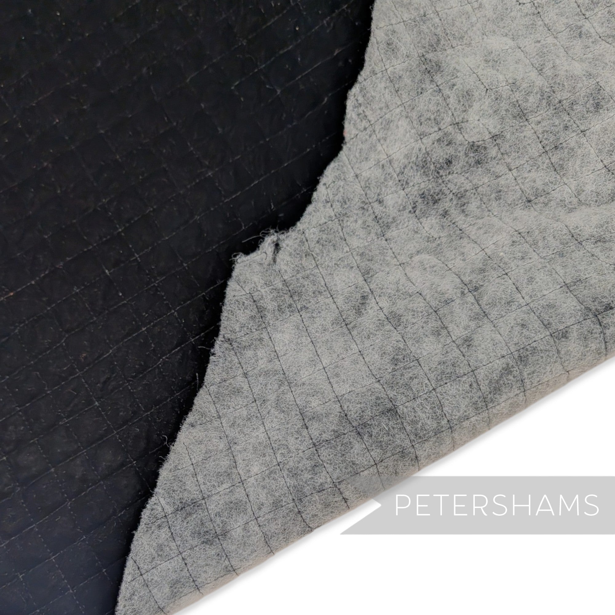 *Limited Stock* 133cm Wide Quilted Black Wadded Backing Fabric - 1.2m