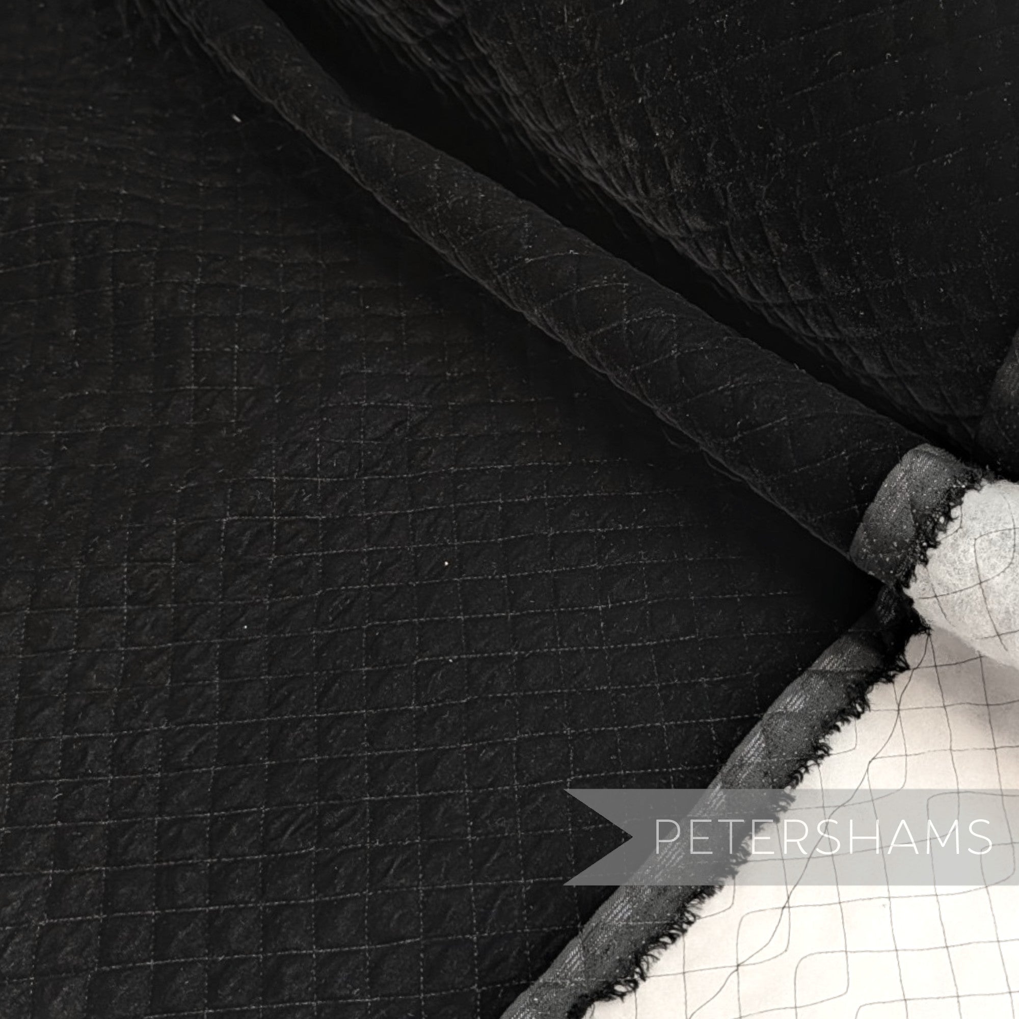 *Limited Stock* 133cm Wide Quilted Black Wadded Backing Fabric - 1.2m