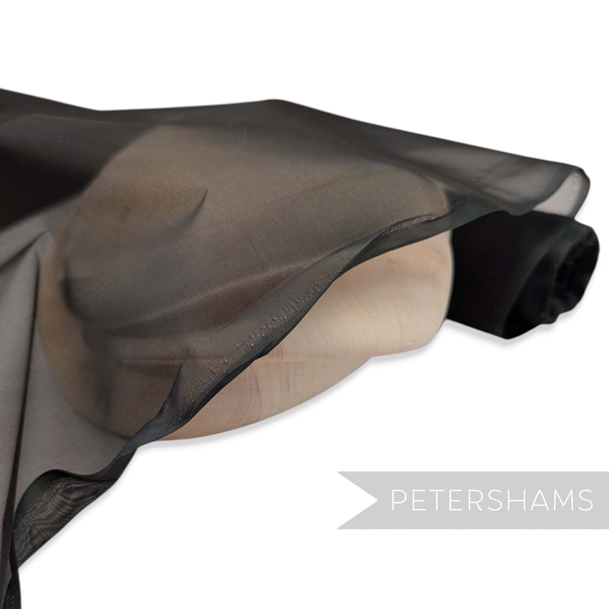 *One-off* High Quality 94cm Matt Finish Black Organza -1m
