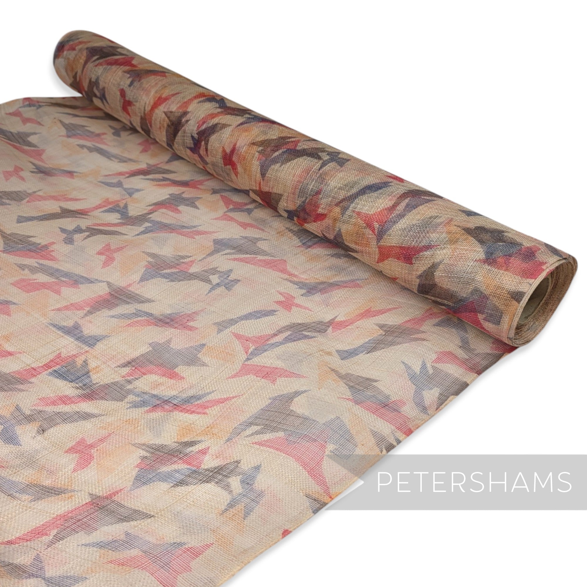 Early 90's Vibe Graphic Print Sinamay Fabric - 1/2m