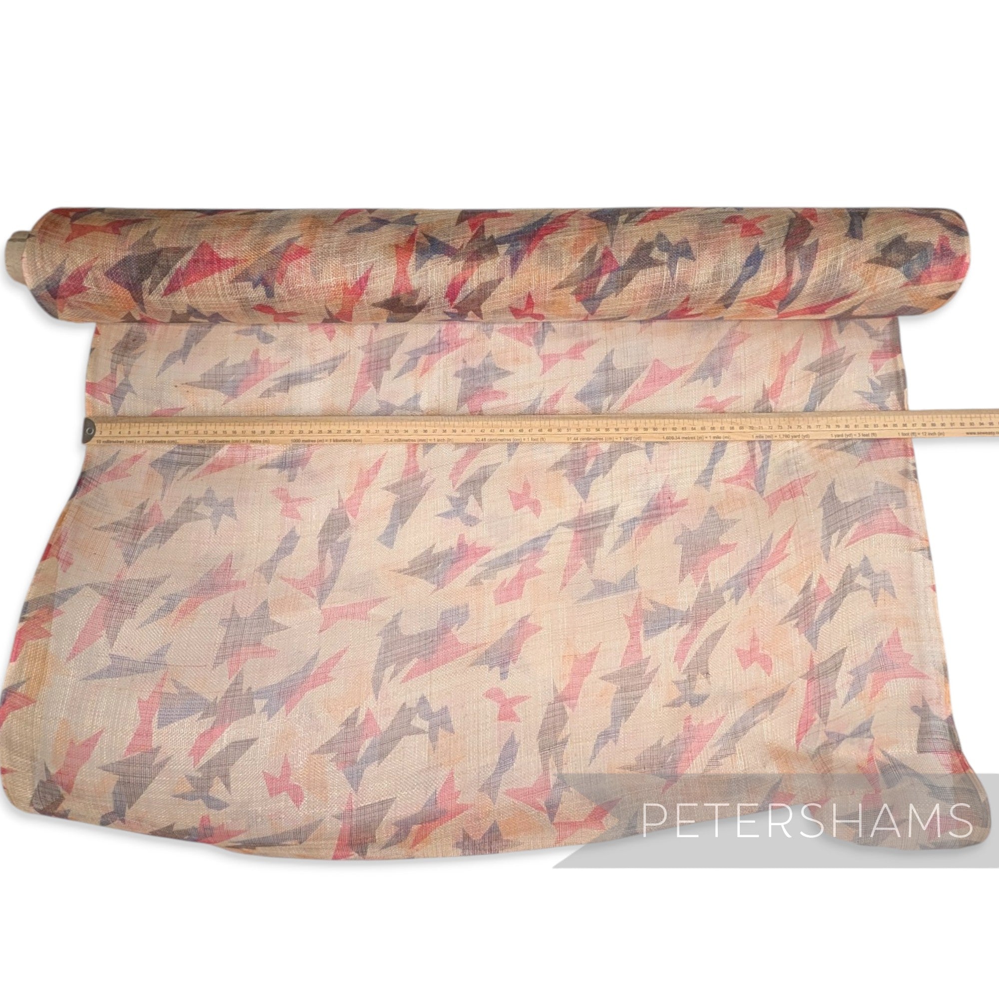 Early 90's Vibe Graphic Print Sinamay Fabric - 1/2m