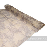 *Imperfect* Floral Silhouette Printed Sinamay Fabric - 1/2m