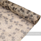 Simple Flower Printed Sinamay Fabric - 1/2m