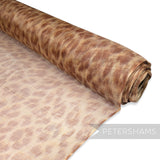 Warm Leopard Print Sinamay Fabric - 1/2m