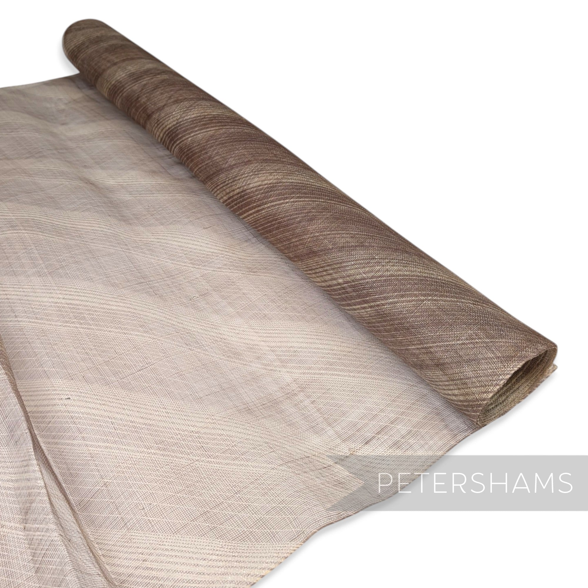 Diagonal Stripe Print Sinamay Fabric - 1/2m