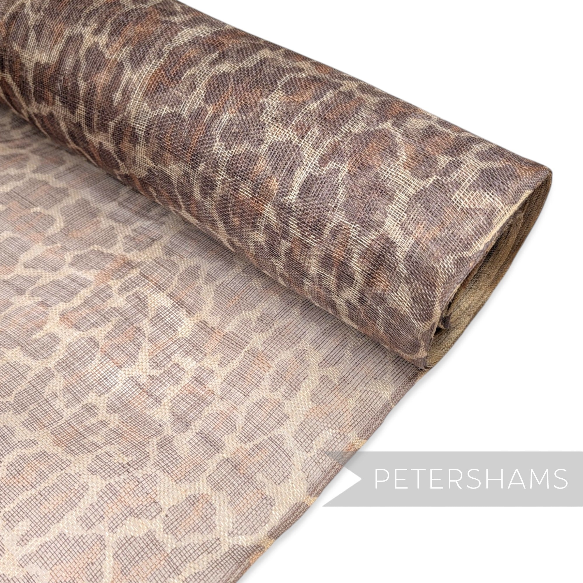 Classic Leopard Print Sinamay Fabric - 1/2m
