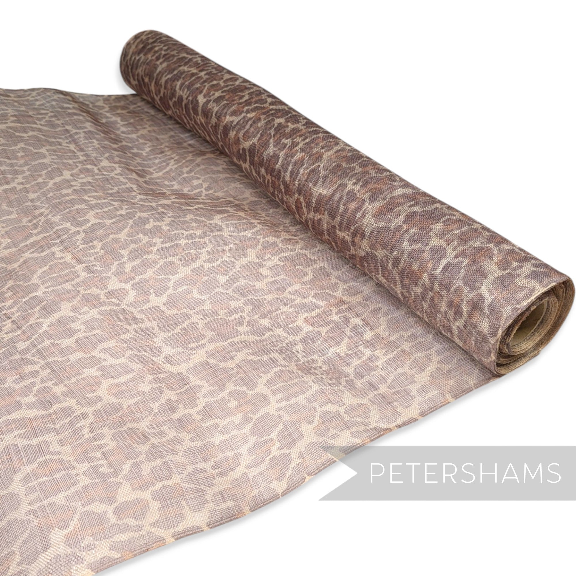 Classic Leopard Print Sinamay Fabric - 1/2m