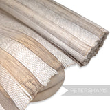 Glossy White Stripe Sinamay Fabric - 1/2m