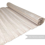 Glossy White Stripe Sinamay Fabric - 1/2m