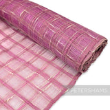 Large Check Raffia & Yarn Sinamay Fabric - 1/2m