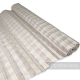 Checkerboard Abaca & Polythene Sinamay Fabric - 1/2m