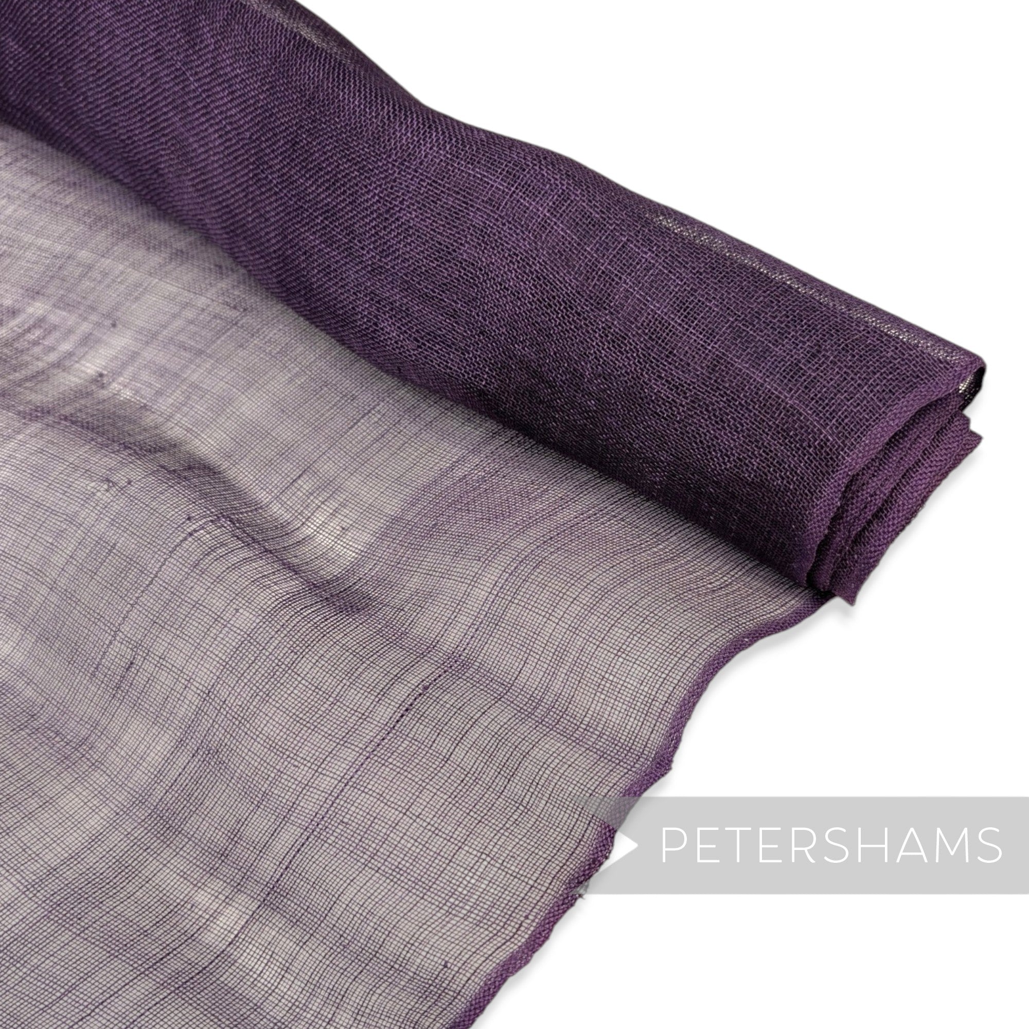 *FULL PIECE* Unhammered Pinokpok Sinamay Abaca Fabric in Plum - 1.7m