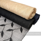 90cm Winding Leaf Applique Sinamay Abaca Fabric - 1/2m