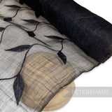 90cm Winding Leaf Applique Sinamay Abaca Fabric - 1/2m
