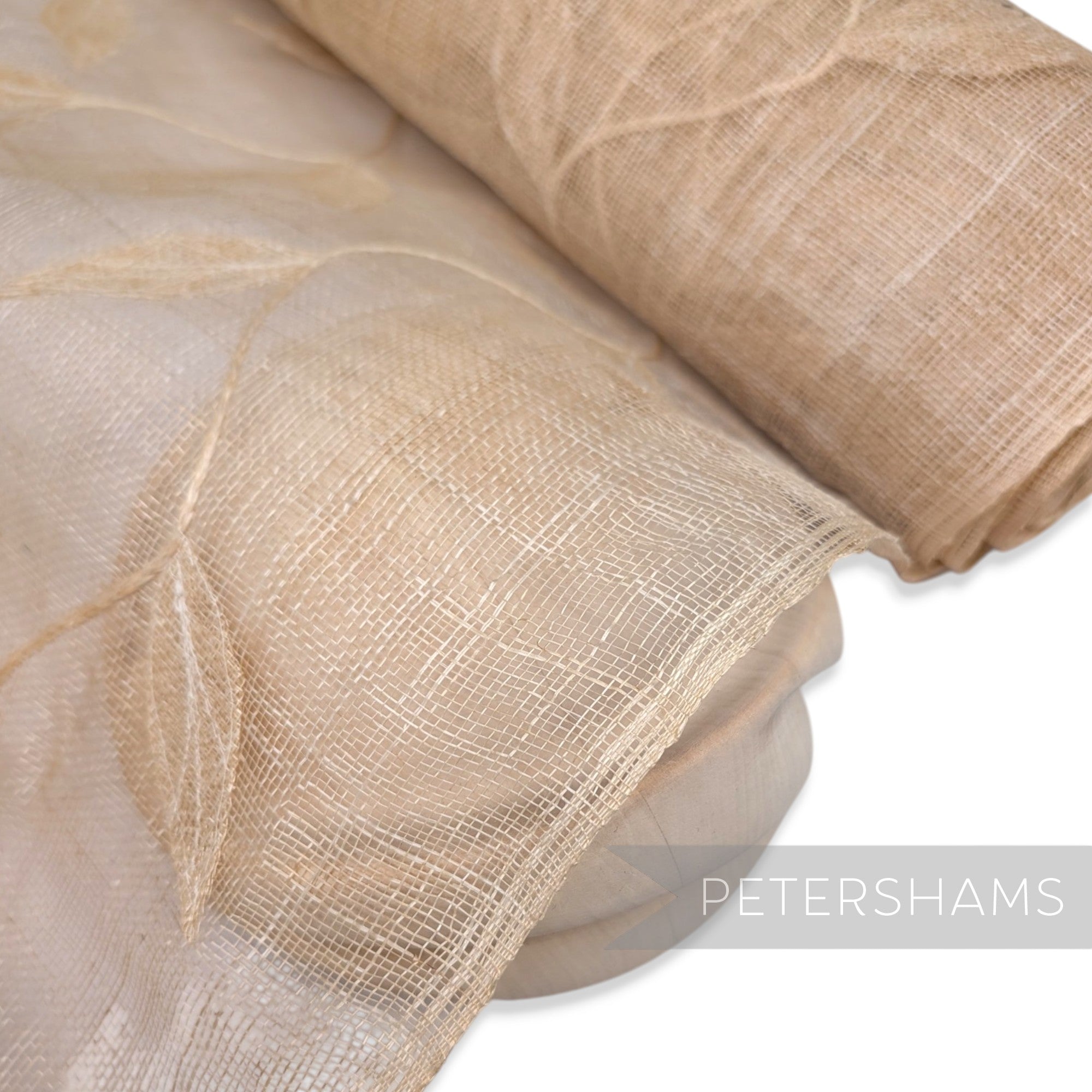 90cm Winding Leaf Applique Sinamay Abaca Fabric - 1/2m