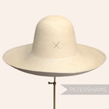 Fine 'X' Vintage Ecuador Panama Straw Capeline Hat Body - 12.5"