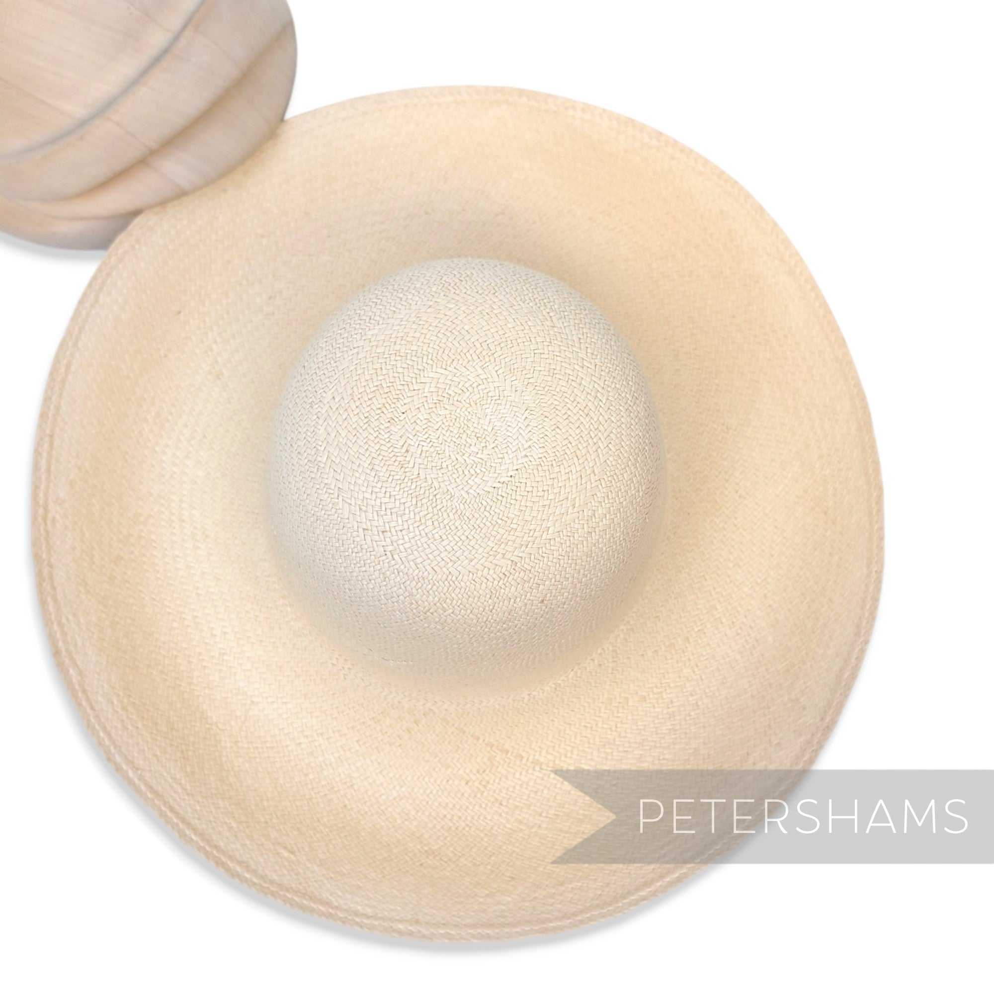 Fine 'X' Vintage Ecuador Panama Straw Capeline Hat Body - 12.5"