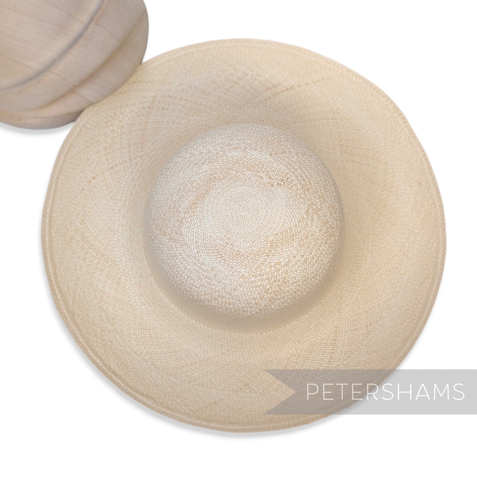 Fine Zig Zag Vent Vintage Ecuador Panama Straw Capeline Hat Body - 12"