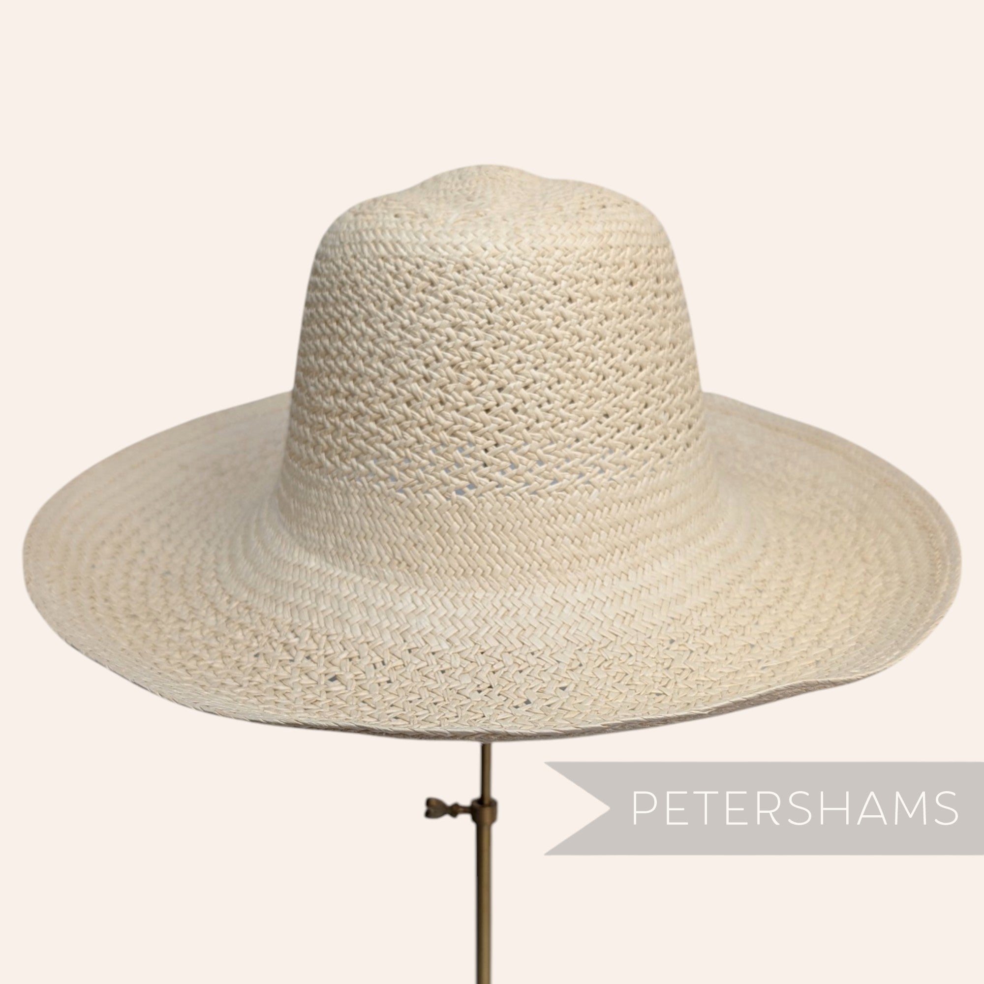 'M' Weave Vintage Ecuador Panama Straw Capeline Hat Body - 11.5"